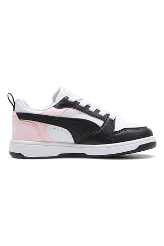 Sneakers bianche, nero, rosa Puma Rebound V6 LO PS