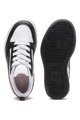 Sneakers bianche, nero, rosa Puma Rebound V6 LO PS