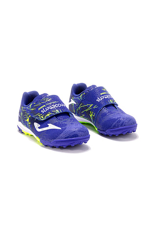 JOMA Super Copa Jr 2404 blau-gelbe Fußballschuhe für harte Böden