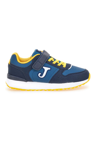 Blaue und gelbe Sneakers mit Klettverschluss JOMA TORNADO JR 2405