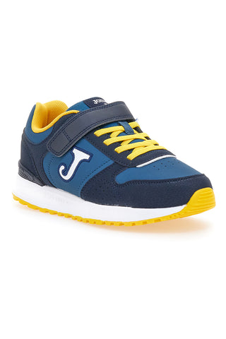 Blaue und gelbe Sneakers mit Klettverschluss JOMA TORNADO JR 2405