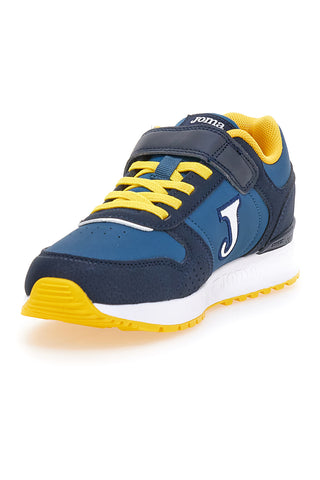 Blaue und gelbe Sneakers mit Klettverschluss JOMA TORNADO JR 2405