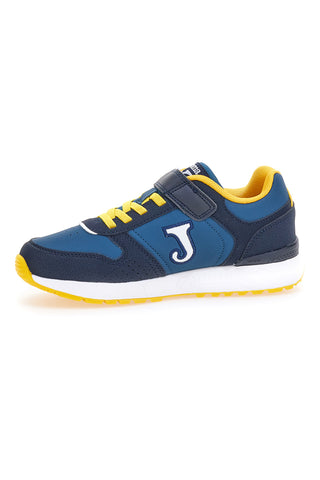 Blaue und gelbe Sneakers mit Klettverschluss JOMA TORNADO JR 2405