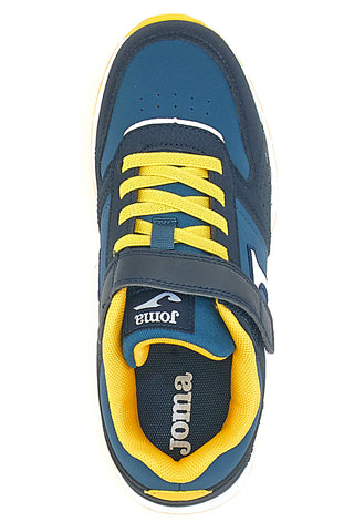 Blaue und gelbe Sneakers mit Klettverschluss JOMA TORNADO JR 2405