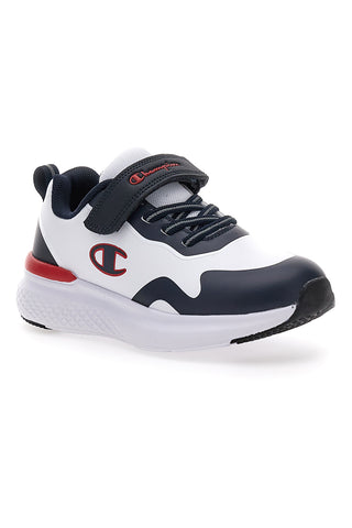 Weiße und blaue Turnschuhe mit Klettverschluss CHAMPION BOLD WINTER B PS