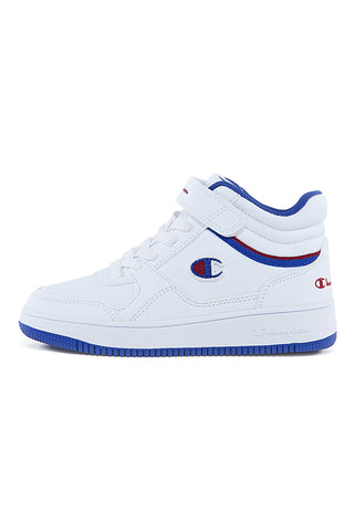 Champion RD18 MID B PS Mid-Cut-Sneaker in Weiß und Blau