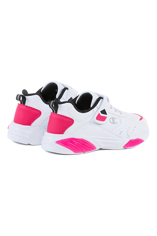 Weiße und rosa Turnschuhe mit Lichtern Champion Wave Pu G Ps
