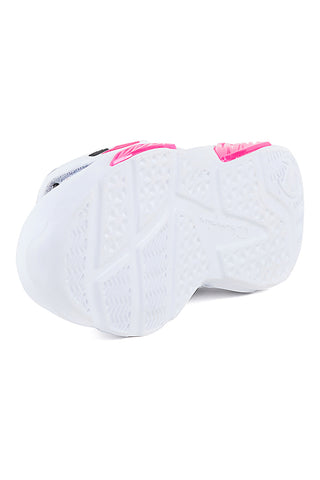 Weiße und rosa Turnschuhe mit Lichtern Champion Wave Pu G Ps