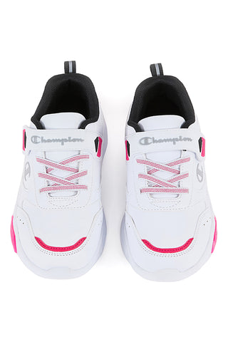 Weiße und rosa Turnschuhe mit Lichtern Champion Wave Pu G Ps