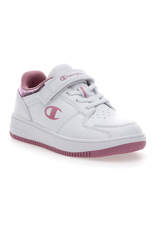 Sneakers Bianche e Rosa con Velcro CHAMPION RD18 FOIL LOW G PS