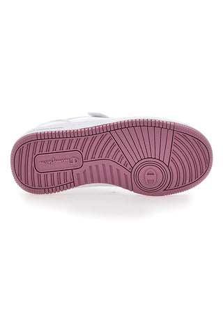 Sneakers Bianche e Rosa con Velcro CHAMPION RD18 FOIL LOW G PS