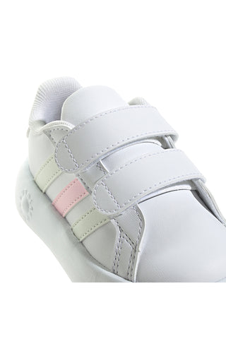 Weiße Turnschuhe mit Klettverschluss-Rips Adidas Grand Court 2 Cf I