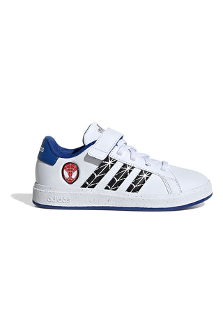 Weiße und blaue Turnschuhe ADIDAS Marvel's Spider-Man Grand Court Kid