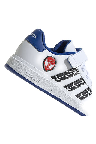 Weiße und blaue Turnschuhe ADIDAS Marvel's Spider-Man Grand Court Kid