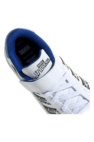 Weiße und blaue Turnschuhe ADIDAS Marvel's Spider-Man Grand Court Kid