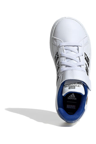 Weiße und blaue Turnschuhe ADIDAS Marvel's Spider-Man Grand Court Kid