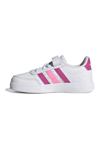 Weiße und rosa Turnschuhe Adidas Breaknet 2 El C