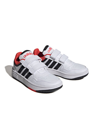 Sneakers nere e bianche con velcro Adidas HOOPS 3.0 CF C
