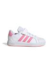 Sneakers Bianche e Rosa Con Strappo In Velcro Adidas Grand Court 2 El C