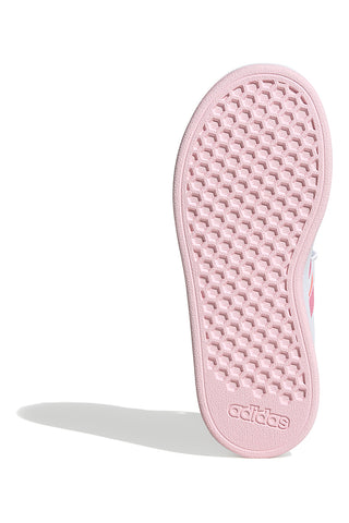 Sneakers Bianche e Rosa Con Strappo In Velcro Adidas Grand Court 2 El C