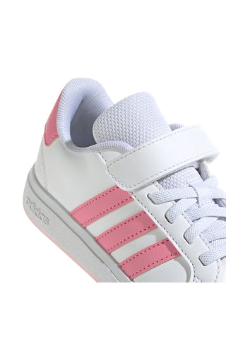 Sneakers Bianche e Rosa Con Strappo In Velcro Adidas Grand Court 2 El C