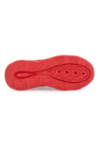 Schwarze Sneakers mit seitlicher roter Flamme und Lichtern Pitt Kids K22886