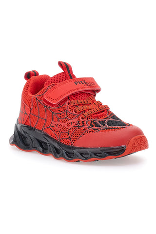 Rote Sneakers mit Spinnennetz und Lichtern Pitt Kids K23581