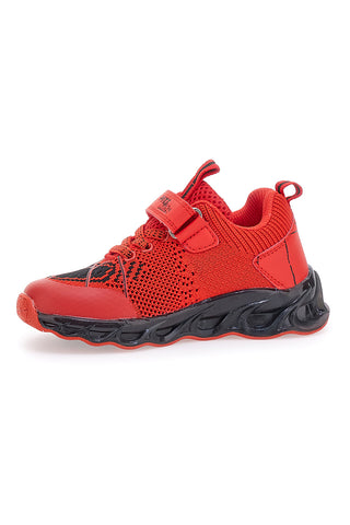 Rote Sneakers mit Spinnennetz und Lichtern Pitt Kids K23581