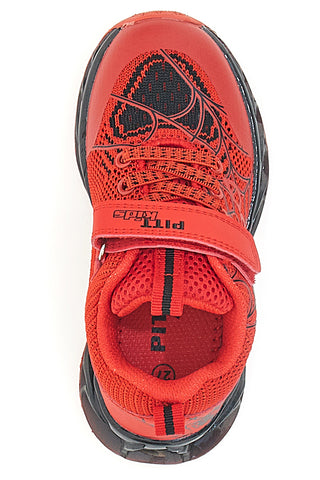 Rote Sneakers mit Spinnennetz und Lichtern Pitt Kids K23581