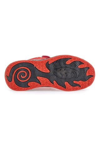 Rote Turnschuhe mit Lichtern und Klettverschluss PITT KIDS K23581