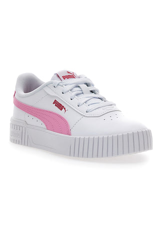 Weiße und rosa Turnschuhe mit Schnürsenkeln Puma Carina 2 Ps