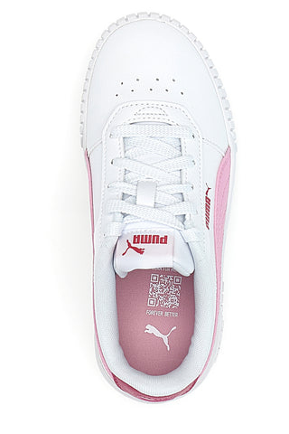 Weiße und rosa Turnschuhe mit Schnürsenkeln Puma Carina 2 Ps