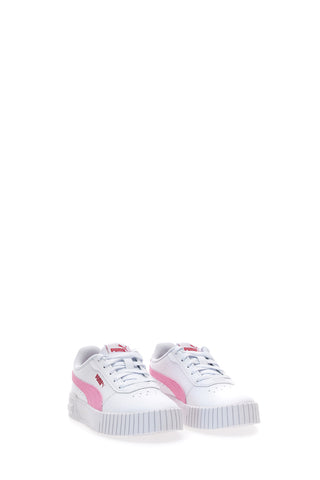 Weiße und rosa Turnschuhe mit Schnürsenkeln Puma Carina 2 Ps