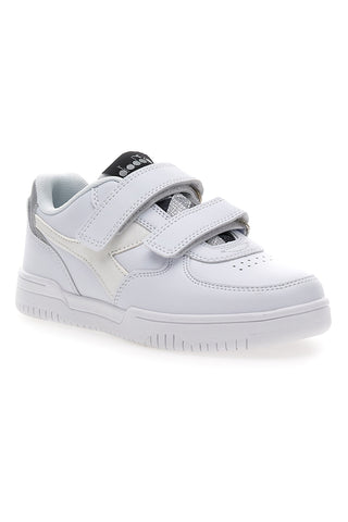 Sneakers Bianche con Logo Argento e Strappi DIADORA RAPTOR LOW SPOTTED PS