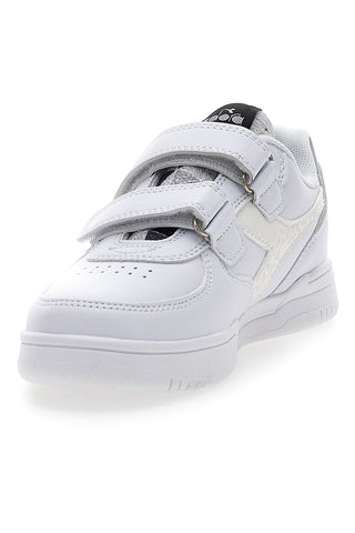Sneakers Bianche con Logo Argento e Strappi DIADORA RAPTOR LOW SPOTTED PS