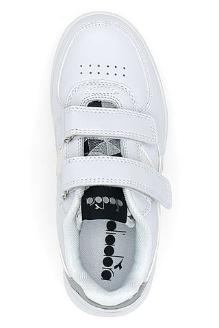 Sneakers Bianche con Logo Argento e Strappi DIADORA RAPTOR LOW SPOTTED PS