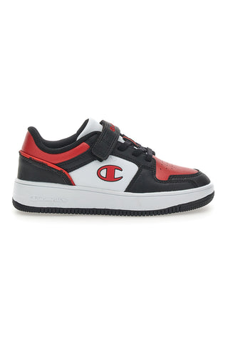 Schwarze, weiße und rote Turnschuhe Champion RD18 2 Low B Ps