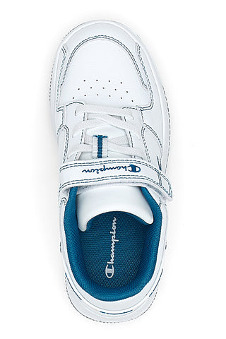 Sneakers Bianche e Azzurre Champion RD18 2 Low B Ps