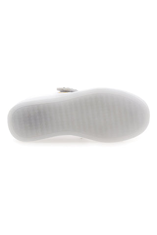 Weiße und grüne Sneakers mit Klettverschluss und elastischen Schnürsenkeln CHAMPION GLW B PS