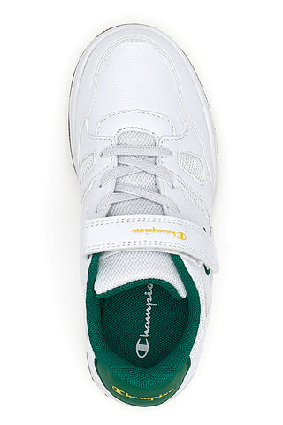 Weiße und grüne Sneakers mit Klettverschluss CHAMPION CLY 87 B PS