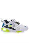 Weiße Sneakers mit Lichtern und blauen und grünen Details CHAMPION WAVE B PS