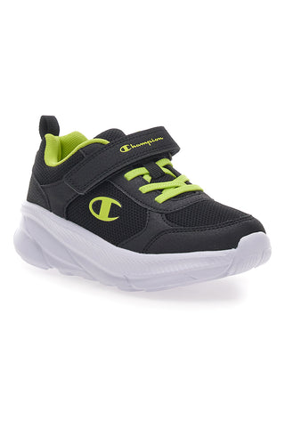 Sneakers Nere e Gialle con Velcro e Lacci Elastici CHAMPION HRO B PS Low Cut Shoe