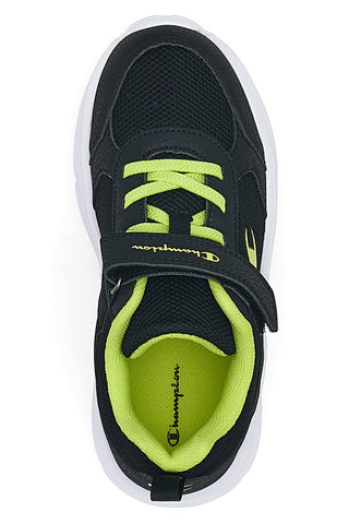 Sneakers Nere e Gialle con Velcro e Lacci Elastici CHAMPION HRO B PS Low Cut Shoe