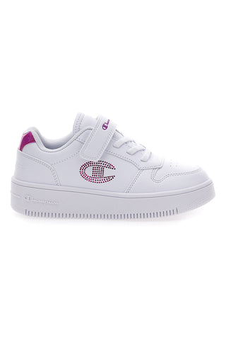 Sneakers Bianche con dettagli Rosa CHAMPION RD18 PLATFORM GLITTER G PS
