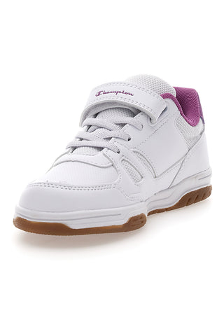 Weiße und rosa Sneakers mit Klettverschluss Champion CLY 87 G PS