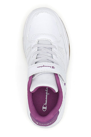 Weiße und rosa Sneakers mit Klettverschluss Champion CLY 87 G PS