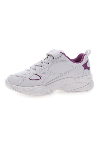 Weiße und fuchsiafarbene Sneakers mit Klettverschluss und elastischen Schnürsenkeln CHAMPION COUNTESS G PS