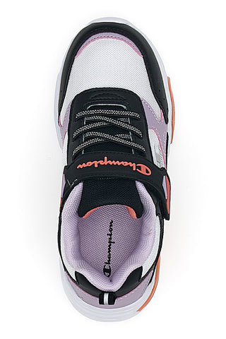 Sneakers Bianche Con Luci e Dettagli Neri e Lilla CHAMPION WAVE B PS