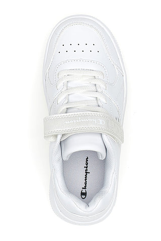 Champion – RD18 2 Low G PS – Weiße Sneakers mit Klettverschluss