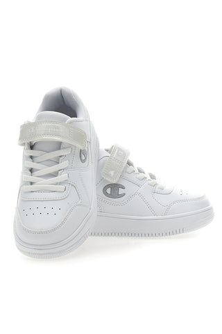 Champion – RD18 2 Low G PS – Weiße Sneakers mit Klettverschluss